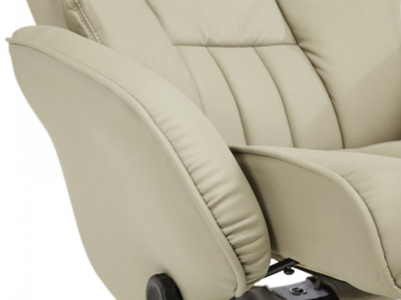 Serene Larvik Taupe Faux Leather Recliner Chair