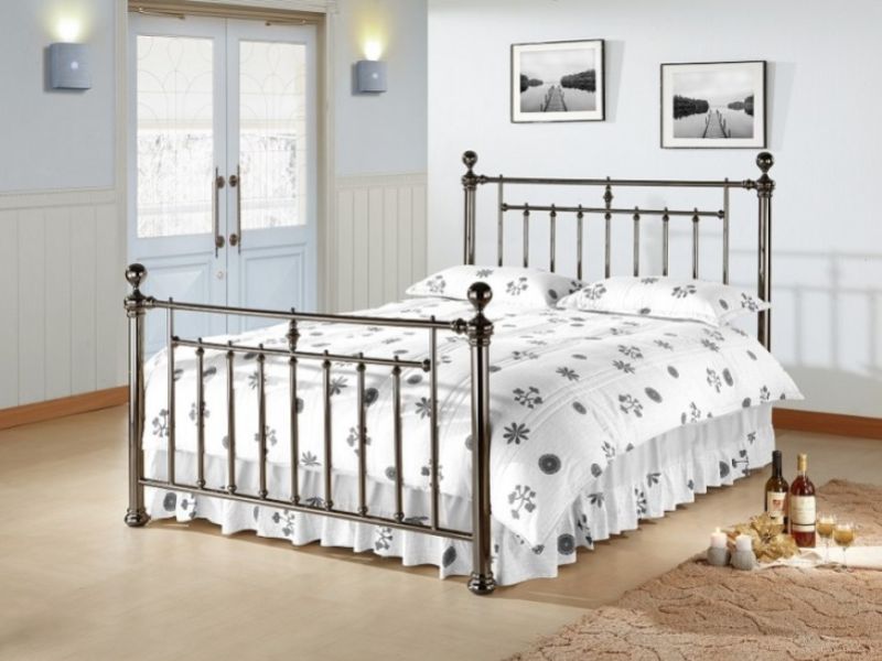 Time Living Alexander 4ft6 Double Black Nickel Metal Bed Frame