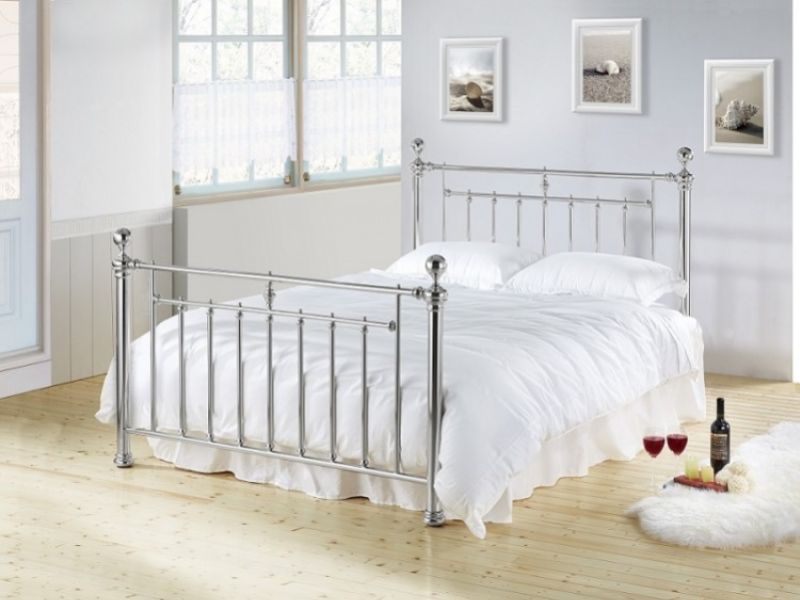 Time Living Alexander 4ft6 Double Chrome Metal Bed Frame