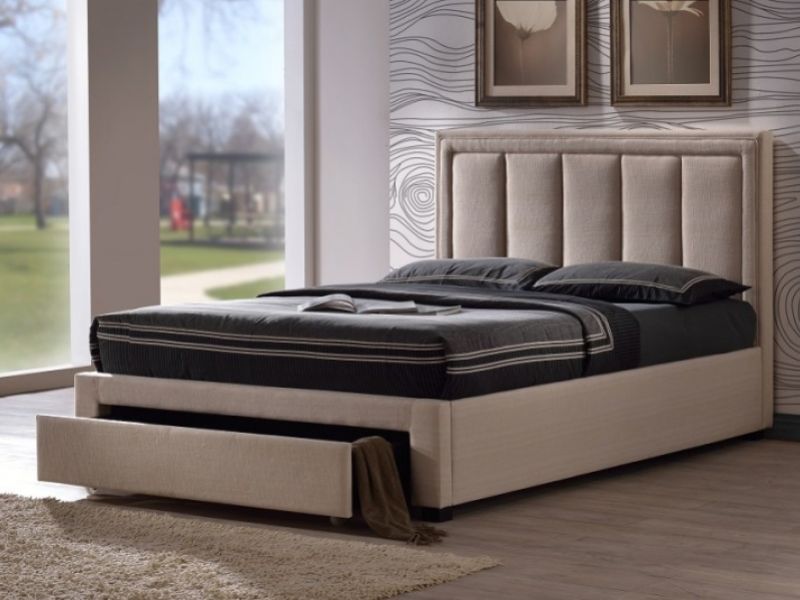 Time Living Atlanta 4ft6 Double Sand Fabric Bed Frame