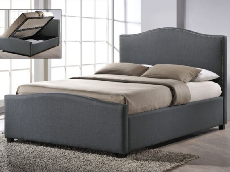 Time Living Brunswick 4ft6 Double Grey Fabric Ottoman Bed Frame