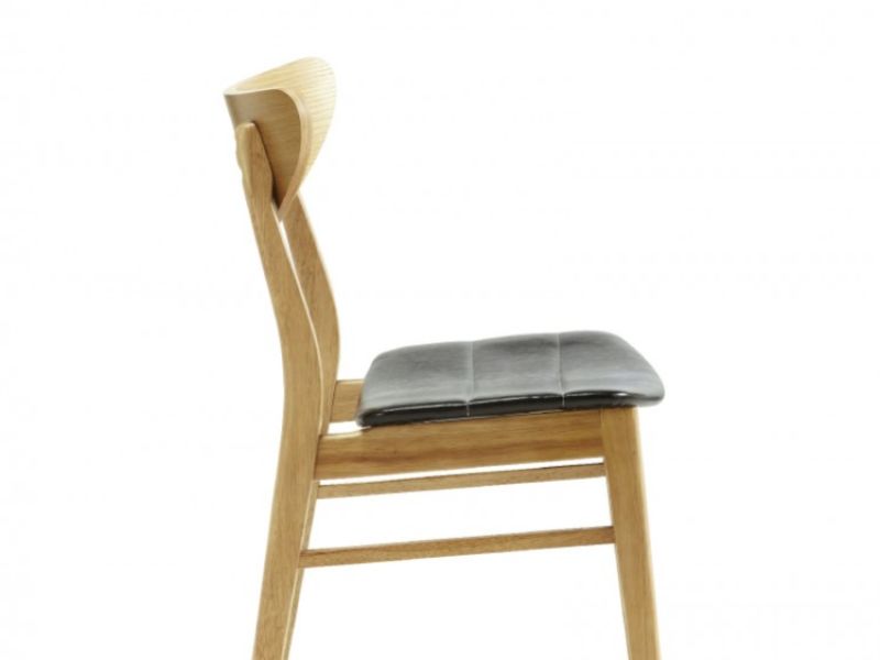 Serene Camden Oak Finish Dining Chairs (Pair)