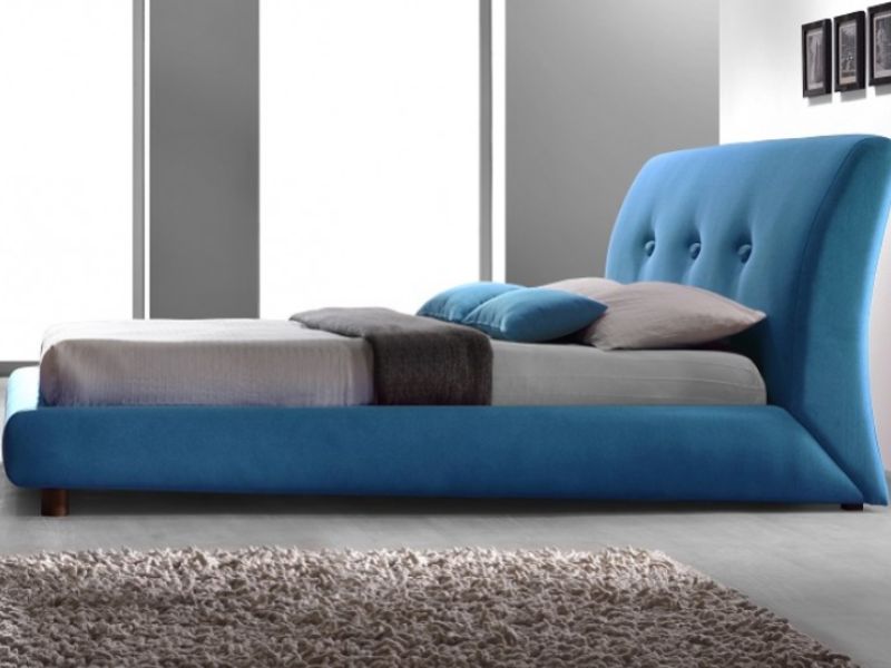 Time Living Sache 4ft6 Double Teal Fabric Bed Frame