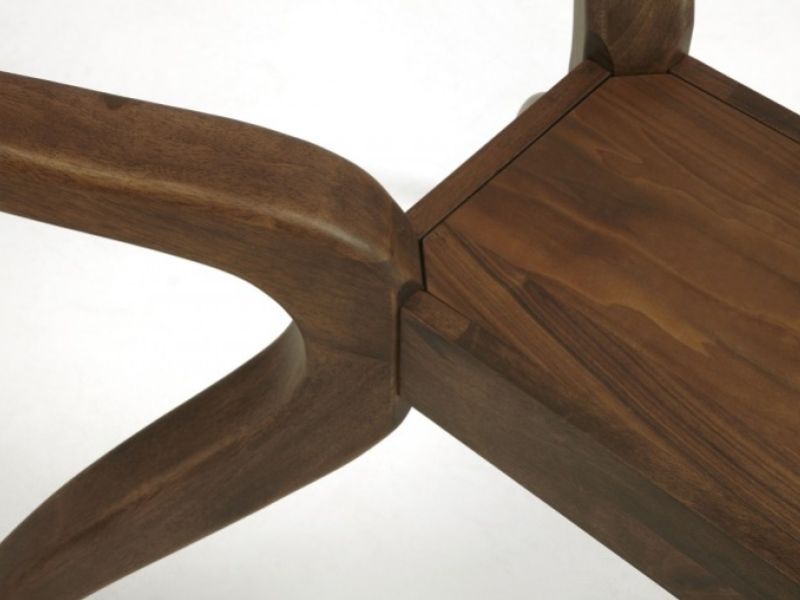 Serene Islington Glass And Walnut Finish Dining Table