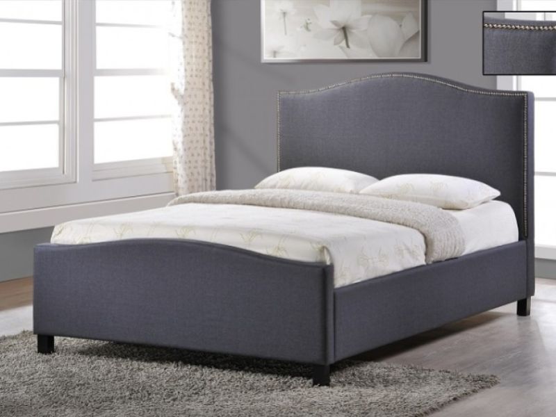 Time Living Tuxford 6ft Super Kingsize Grey Fabric Bed Frame