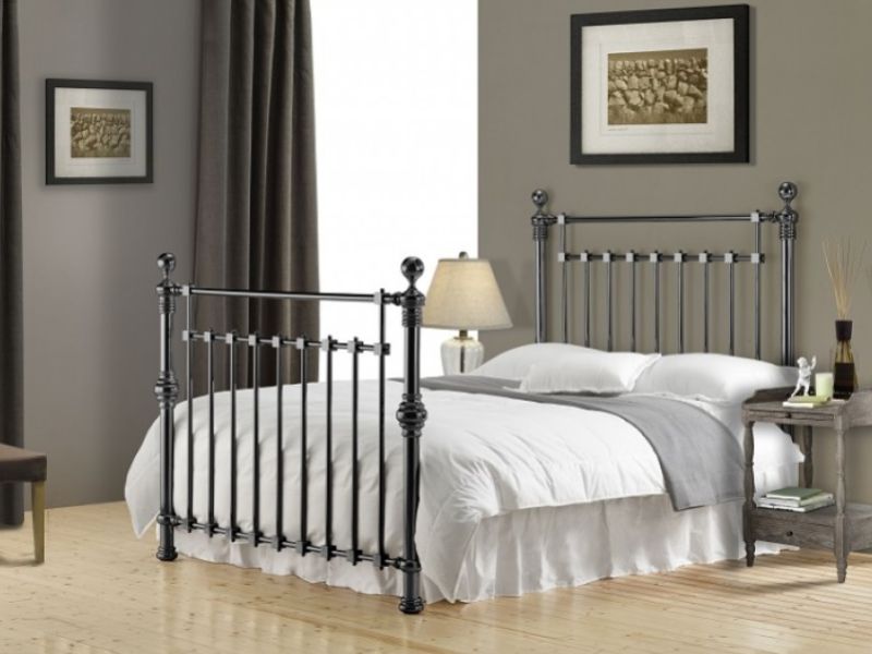 Time Living Edward 5ft Kingsize Black Nickel Metal Bed Frame