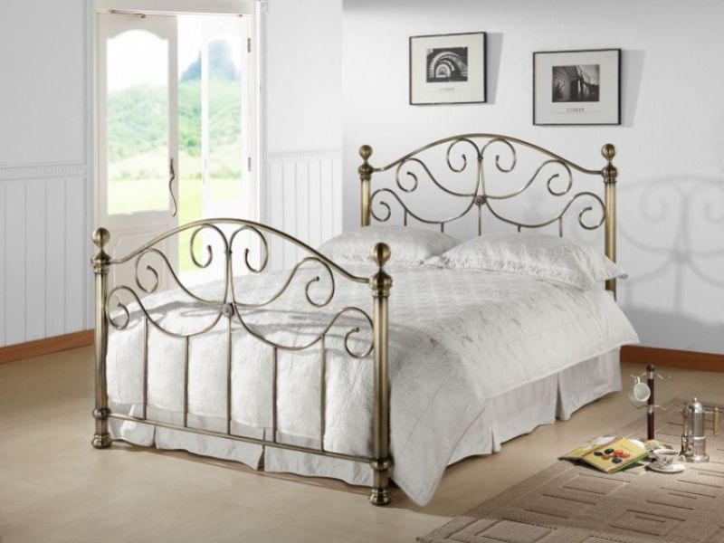 Time Living Victoria 4ft6 Double Brass Metal Bed Frame