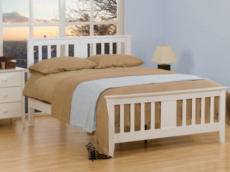 Sweet Dreams Kestrel 4ft Small Double White Wooden Bed Frame