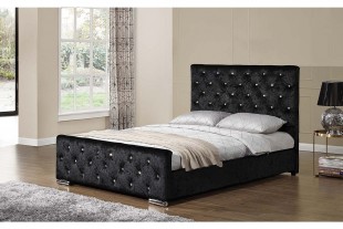 Small velvet on sale double bed