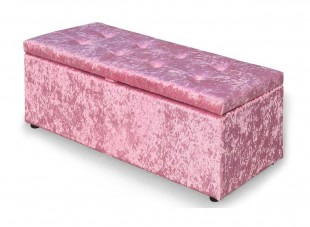 Crushed velvet store blanket box