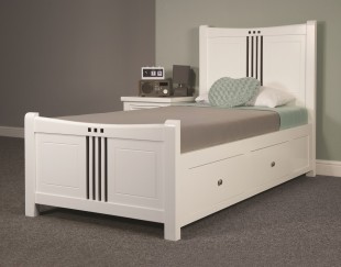 Arquette Headboard by Sweet Dreams Solid Wood Finished in Pure White Small Double 120cm 