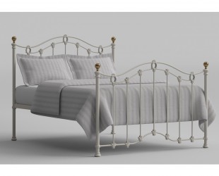 Obc Clarina 5ft Kingsize Ivory Metal Headboard By Original