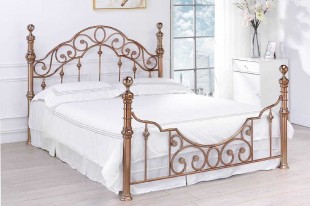 Antique white wrought iron bed sale