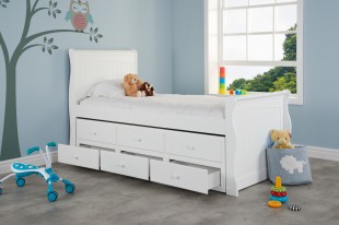Birlea Verona 3ft Single White Wooden Guest Cabin Bed by ...