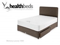 Healthbeds Memory Luxury 1000 2ft6 Small Single Bed Thumbnail