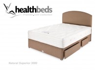Healthbeds Natural Superior 3000 4ft Small Double Divan Bed Thumbnail