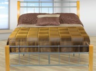 Sweet Dreams Sandpiper 3ft Single Oak Legs Silver Metal Bed Frame Thumbnail