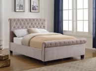 Flair Furnishings Lola 6ft Super Kingsize Mink Fabric Bed Frame Thumbnail