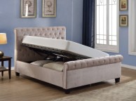 Flair Furnishings Lola 4ft6 Double Mink Fabric Ottoman Bed Frame Thumbnail