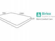 Birlea Comfort Care 3ft Single Foam Mattress BUNDLE DEAL Thumbnail