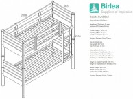 Birlea Dakota 3ft Single White Wooden Bunk Bed Thumbnail