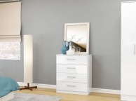 Birlea Lynx White Gloss 4 Drawer Chest of Drawers Thumbnail