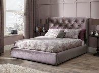 Serene Alexandra 6ft Super Kingsize Lilac Fabric Bed Frame Thumbnail