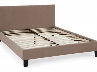 Serene Evelyn 6ft Super Kingsize Latte Fabric Bed Frame Thumbnail