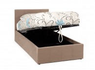Serene Evelyn 3ft Single Latte Fabric Ottoman Bed Thumbnail