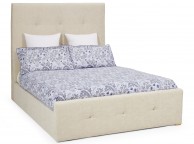 Serene Katherine 4ft6 Double Pearl Fabric Ottoman Bed Frame Thumbnail