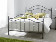 Limelight Cygnus 5ft Kingsize Black Chrome Metal Bed Frame with Crystals Thumbnail