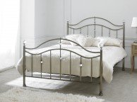Limelight Cygnus 5ft Kingsize Antique Brass Metal Bed Frame with Crystals Thumbnail