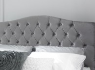Limelight Phobos 6ft Super Kingsize Plush Silver Velvet Fabric Bed Frame Thumbnail