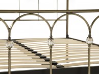 Serene Shilton 4ft Small Double Antique Brass Metal Bed Frame with Crystals Thumbnail