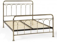 Serene Shilton 6ft Super King Size Antique Brass Metal Bed Frame with Crystals Thumbnail