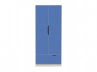 Birlea Paddington Wardrobe White and Blue Thumbnail