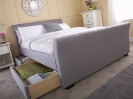 GFW Hannover 5ft Kingsize Grey Fabric Storage Bed Thumbnail