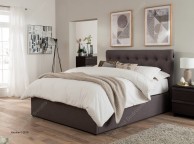 Kaydian Versace 5ft Kingsize Grey Fabric Automatic Ottoman Bed Thumbnail