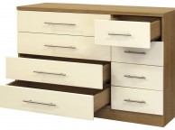 GFW Keswick 4 Plus 4 Drawer Cream Gloss Chest Thumbnail