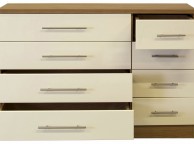 GFW Keswick 4 Plus 4 Drawer Cream Gloss Chest Thumbnail