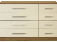 GFW Keswick 4 Plus 4 Drawer Cream Gloss Chest Thumbnail