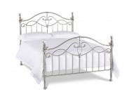 Bentley Elena 5ft Kingsize Shiny Nickel Metal Bed Thumbnail