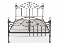 Bentley Elena 4ft Small Double Black Nickel Metal Bed Thumbnail