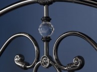 Bentley Elena 4ft Small Double Black Nickel Metal Headboard Thumbnail