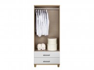 KT Halo Gloss White 2 Door Gents Wardrobe Thumbnail
