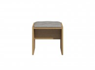 KT Halo Oak And White Dressing Table Stool Thumbnail