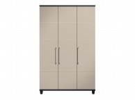KT Halo Gloss Pale Grey 3 Door Wardrobe Thumbnail