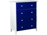 Sweet Dreams Ruby Blue 5 Drawer Chest of Drawers Thumbnail