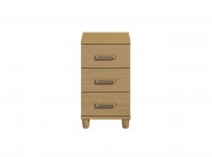 KT Deco Oak 3 Drawer Narrow Chest Thumbnail