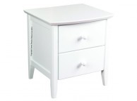 Sweet Dreams Ruby White 2 Drawer Bedside Cabinet Thumbnail